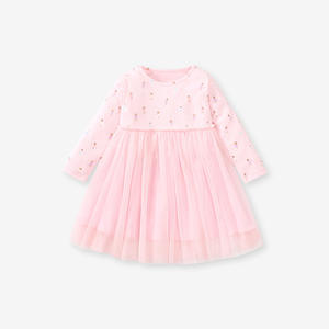 Kinderen Lente Lange Mouw Print Kant Jurken Kinderen Casual Prom Jurken Baby Meisjes Jurken - Product Image 1