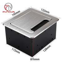 Prise de bureau en alliage d'aluminium avec VGA, LAN, USB, couvercle rabattable à fermeture douce, pour table de conférence, prise US/EU