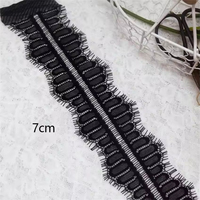 Renda Lembut Zeal Eyelashes untuk Jenggot Buatan Tangan, Aksesoris Hitam, Renda untuk Kerah Pakaian DIY