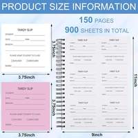Dunzoom 1 Paquete de Libretas Tardy Slip Book sin Carbón, Duplicados, 3.5x4.3 Pulgadas, para Uso Escolar, Estudiantes con Retrasos, Fácil Extracción, Plegables y Desprendibles