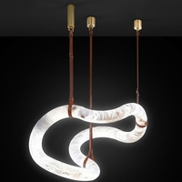 Lustre moderne en albâtre espagnol Infinity, luminaire suspendu LED pour hôtel, villa, plafonnier Infinity de luxe, télécommande