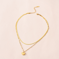 Love You Pendant Necklace, Stainless Steel Jewelry
