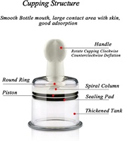 Kit de thérapie par succion sous vide, 2 pièces, ensembles de Massage, pompe magnétique, Cellulite