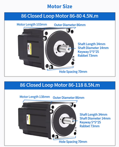 Motor paso a paso XYT al por mayor 86, 5NM, 8.5NM, 12.5NM, kit de motor paso a paso de bucle cerrado - Product Image 5