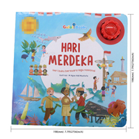 Livres sonores d'histoire d'hymne de langue indonésienne pour les enfants apprennent le jouet de coran pour les enfants livre sonore islamique