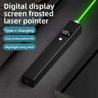 Pena Laser Genggam Portabel yang Dapat Diisi Ulang dengan Indikator Daya Digital dan Pengisian Daya Tipe C untuk Presentasi Pengajaran Kantor dan Senter