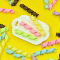 Vente chaude arc-en-ciel couleur polymère argile bonbons torsion cannes pour bricolage à la main matériel gâteau décoration
