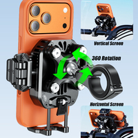Support de téléphone pour moto M33PRO-A1 avec refroidissement par ventilateur, chargeur rapide Qi2+PD36W, rotation à 360°, sans obstruction de la caméra, en aluminium CNC, à libération rapide