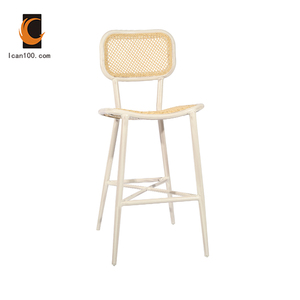 Diseño moderno nuevos productos al por mayor francés Silla <span class=keywords><strong>Ratan</strong></span> barra de Bar alta Silla taburete - Product Image 4