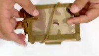 Pochette tactique multifonctionnelle en polyester pour cartes d'identité, lanière de cou en nylon imperméable pour l'extérieur, fermeture éclair