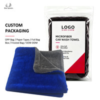 Serviette de séchage de voiture en microfibre absorbante SGS 1200 GSM rouge et noire torsadée, serviette de nettoyage de voiture, serviette en microfibre