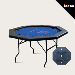 Mesa de póquer Texas Hold Em plegable de lujo, alfombrilla octogonal para Casino de 8 jugadores, taza con Mahjong, hexágono interior, habitación familiar personalizable - Product Image 1