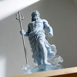 Poseidon, <span class=keywords><strong>dieu</strong></span> grec <span class=keywords><strong>de</strong></span> <span class=keywords><strong>la</strong></span> <span class=keywords><strong>mer</strong></span> - Décoration d'intérieur haut <span class=keywords><strong>de</strong></span> gamme, cadeau <span class=keywords><strong>de</strong></span> Noël, sculpture en résine par Bozhi Art, sculpture sur mesure - Product Image 4