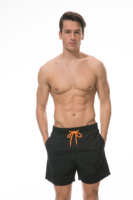 Short de bain décontracté pour homme grande taille, imperméable, respirant, avec cordon de serrage, 100 % nylon, séchage rapide, tissé, taille mi-haute, écologique