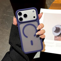 Coque de téléphone magnétique transparente en gros pour iPhone 18 tous modèles 17 16 15 Pro Max, antichoc, en TPU et PC, colorée
