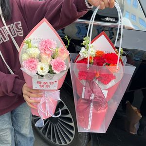 Nouveau style pour festivals : Emballage rapide pour bouquets de fleurs en forme d'éventail, en carton, vente en gros, élégant et rapide à assembler - Product Image 4