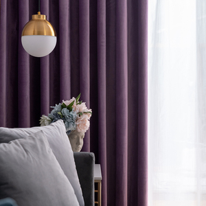 <span class=keywords><strong>Tende</strong></span> in Velluto Viola Stile Europeo DaiRui per <span class=keywords><strong>Soggiorno</strong></span> e Camera da Letto, Nuove <span class=keywords><strong>Tende</strong></span> Oscuranti Nordiche Semplici e Moderne Personalizzabili - Product Image 2