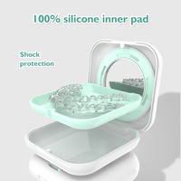 Boîte de Rangement pour Gouttières Magnétiques 2025 avec Support Miroir et Coussinet en Silicone Respirant et Ventilé