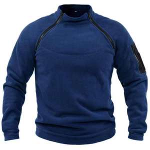 <span class=keywords><strong>Pull</strong></span> à col montant pour homme européen et américain, printemps et automne, extérieur, chaud, respirant, tactique, haut pour homme, t-shirt - Product Image 4
