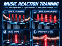 Kommerzielles Schnellreaktions-Trainingsgerät mit LED-Neonlicht-Fangstab, Münzbetriebenes Interaktives Sport-Arcade-Spielgerät