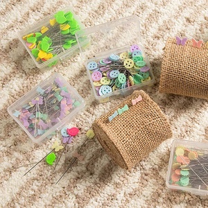 RTS 100PCS Boutons en plastique de couleurs assorties Goupille à tête <span class=keywords><strong>plate</strong></span> - Product Image 6