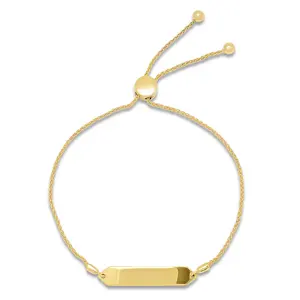 wholesale engraveable blank bar bracelets custom engrave stainless steel 18k gold plated bracelet women jewelry supplier