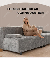Canapé nuage en forme de L pour salon, auto-extensible, en kit, vente en gros, montage facile, compressé