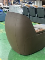 Echtes Leder Braun Farbe Film Liege sitze Heimkino Möbel Medien Smart Room Elektrisches Liege sofa Theater Sofa