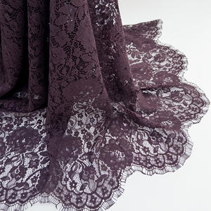 YY花柄ナイロンコットン高級刺繍入りまつげフレンチレース生地イブニングドレス & クチュールメイキング - Product Image 1