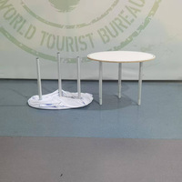 Présentoir portable personnalisable pour salon professionnel Compteur d'exposition en tissu de tension pliable réglable pour un événement promotionnel à bas prix