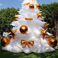 8m de haut LED éclairé extérieur grand arbre de Noël gonflable blanc décoré pour le décor de festival de centre commercial