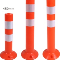Borne d'allée en plastique flexible, borne de garde de poteau en plastique, poteau de barrière de parking élastique