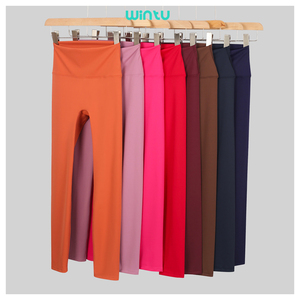 Leggings da Palestra di Alta Qualità con Vita Elastica per Donne, Pantaloni da Yoga Effetto Nudo, Motivo Uniforme, Vita Alta per Fitness Femminile - Product Image 2