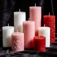 LITBRIGHT Vente en gros de bougies pilier extra larges, longues, à combustion prolongée, sans gouttes, non parfumées, ivoire véritable, blanches, pour mariage, église, prière