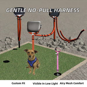 Arnés para Perro Suave y Delicado, Sin Tirones, Sin Estrangulamiento, Ajustable, Reflectante, con Cojín Sólido, Transpirable, Tipo Chaleco de Malla para Caminar - Product Image 2