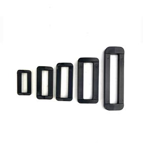 Hebilla deslizante para cinturón de plástico, anillo en D plano para bolsa, mochila, correa de plástico negro, gran oferta