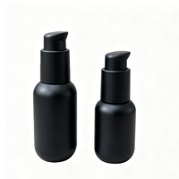 Flacon pompe cosmétique rond en PP givré mat avec couleur personnalisée pour nettoyant visage, sérum, crème, distributeur, emballage de soins de la peau
