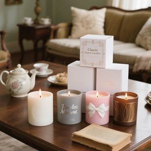 Cajas de Embalaje Redondas de Cartón para Velas Aromáticas con Logotipo Personalizado, Cajas de Tubo de Papel para Velas de Lujo con Fragancia Aromática de Cera de Soja - Product Image 3