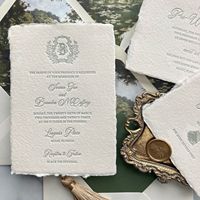 Commerce extérieur transfrontalier, invitation de mariage de style nouveau, entièrement faite à la main, en papier déchiré à la main, gaufrage/débossage coloré, cadeau, Chine