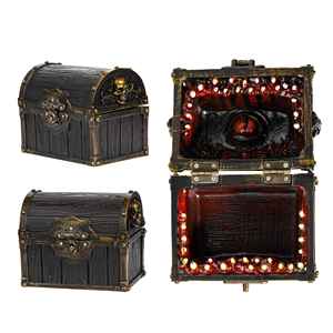 صندوق نرد يحاكي الراتنج ، تخزين نرد آر بي جي بأسلوب رعب قوطي مع عيون ليد وتفاصيل جمجمة ، مثالي لمحبي الأبراج المحصنة والتنين - Product Image 1
