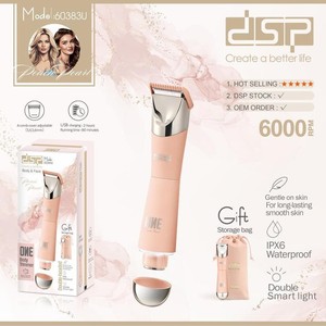 เครื่องโกนหนวดไฟฟ้าสำหรับผู้หญิง IPX6 กันน้ำ ชาร์จซ้ำได้ ใช้กำจัดขนบริเวณที่บอบบางและดูแลผิวกาย - Product Image 5