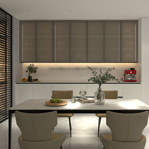 ארון אחסון מודרני מינימליסטי לסלון עם מגירות ודלתות - Product Image 5