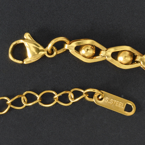 Dainty Stainless Steel <b>Ball</b> Inlay Wave Chain Hypoallergenic Trendy Fashion Women's <b>Bracelet</b> - Product Image 5