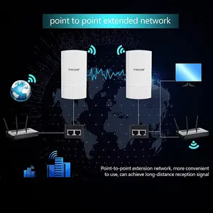 TINCAM longue distance 3km 5.8G pont sans fil CPE extérieur étanche IP65 900mbp point d'accès sans fil 14dbi CPE sans fil