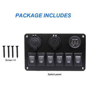 <span class=keywords><strong>6</strong></span> <span class=keywords><strong>Gang</strong></span> Sakelar Panel Sakelar Rocker, Pengisi Daya USB LED Voltmeter Rokok Tahan Air Mobil Perahu Laut - Product Image 4