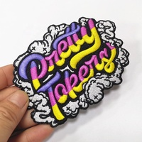 Patchs thermocollants 3D personnalisés OEM en forme de lettre ou de fleur brodée pour chapeaux, technique de thermocollage sur tissu
