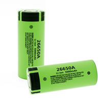 Baterai Li Ion 26650 Kapasitas Tinggi 5000mAh Isi Ulang 3.7V 26650A 5000mAh 3.7V Baterai Lithium untuk Senter LED