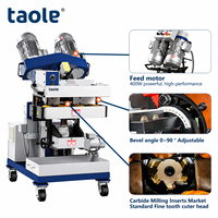 Machine à chanfreiner les plaques à alimentation automatique TMM-100L pour acier de 8 à 100 mm, 0-90° °   Machine à fraiser les bords réglable pour la préparation de la soudure