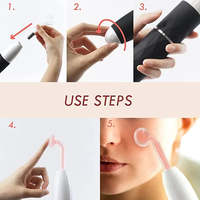 Appareil de lifting facial 6-en-1 portatif à haute fréquence avec électrodes, mini microcourant pour raffermissement cutané et anti-âge, utilisation sur le visage