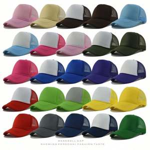 Gorra de camionero de verano para hombre y mujer, gorra casual de esponja con cuerda decorativa y malla, gorra de camionero ligera. - Product Image 2